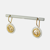Manjusha Textured Silver Spirals with Gold Earrings - Big Bag NY