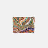 Marble Leather Orange Purple Teal Mustard Mix Trifold Wallet - Big Bag NY