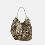 Marco Masi Large Silky Tote in Golden Animal Print