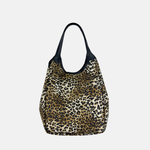 Marco Masi Large Silky Tote in Leopard Print - Big Bag NY