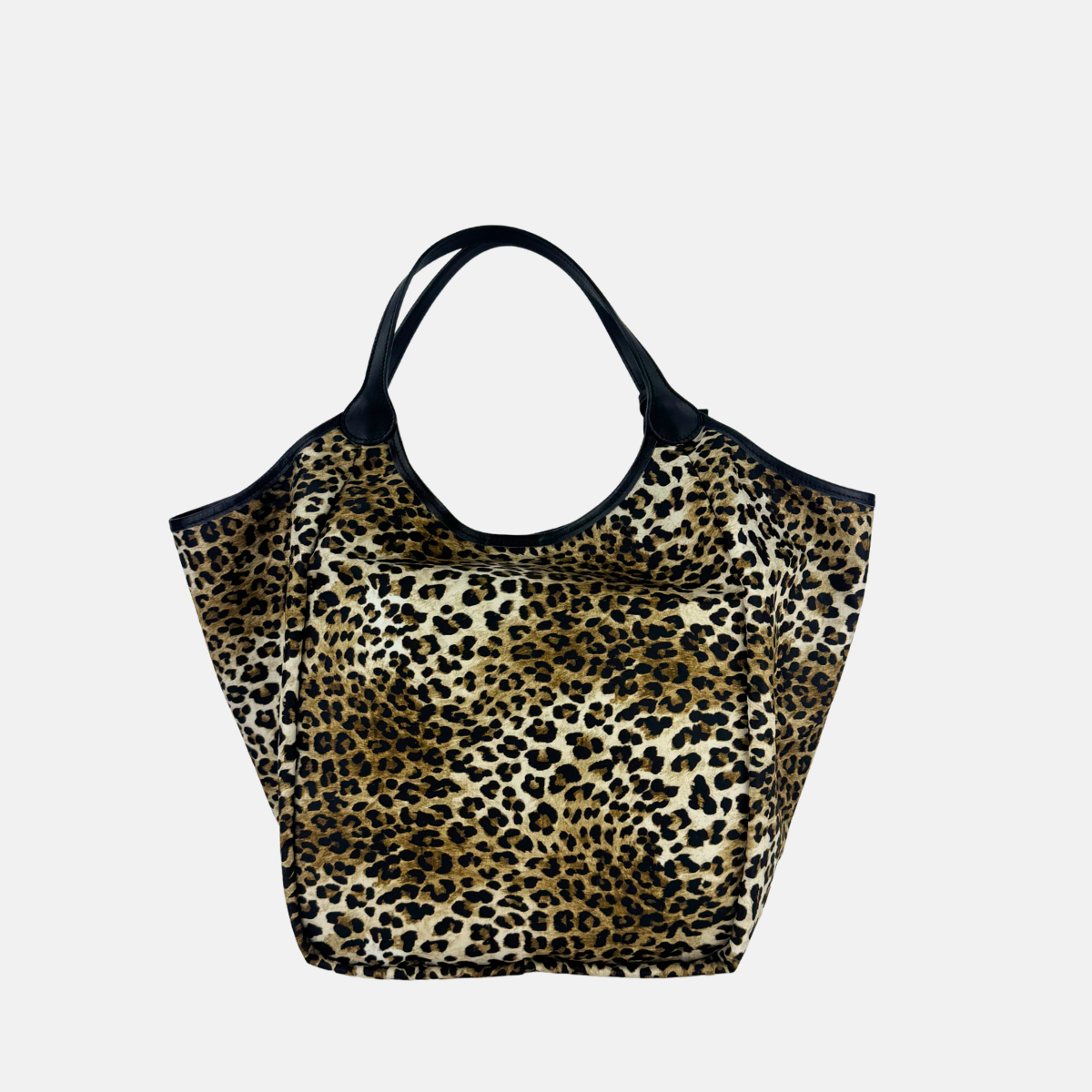 Marco Masi Large Silky Tote in Leopard Print - Big Bag NY