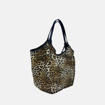 Marco Masi Large Silky Tote in Leopard Print - Big Bag NY