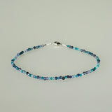 Margaret Solow Silver Multi-Gemstone blue clasp bracelet - Big Bag NY