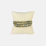 Martell Beaded Aquamarine Cube Bracelet - Big Bag NY