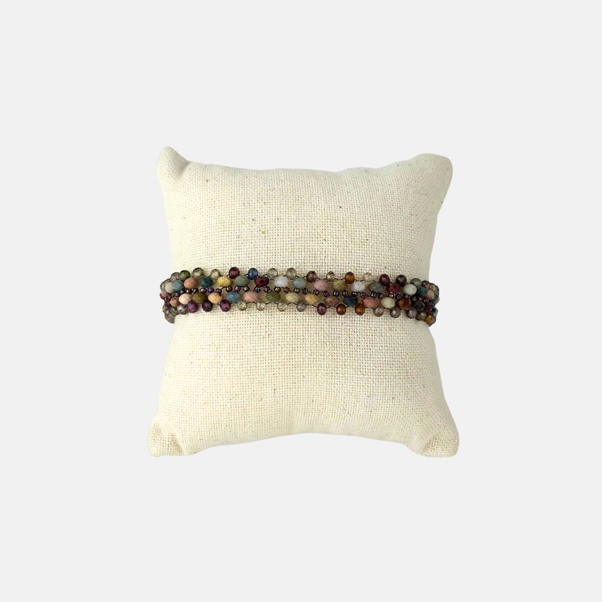 Martell Mixed Alxa Agate and Zircon Earth Tones Bracelet - Big Bag NY