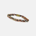 Martell Mixed Alxa Agate and Zircon Earth Tones Bracelet - Big Bag NY