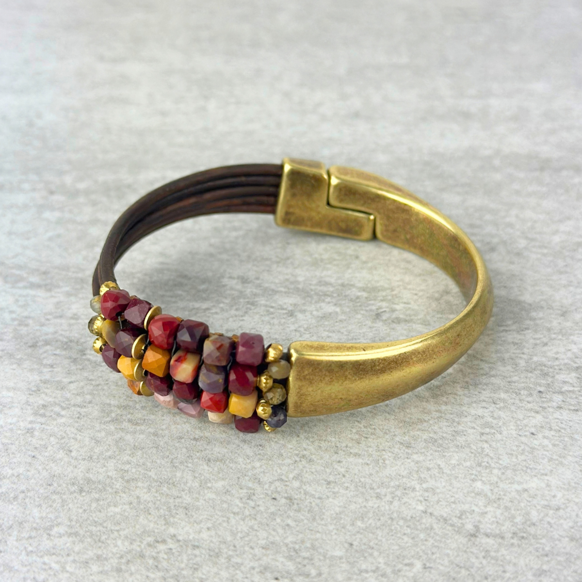 Martell Mookaite Skinny Leather Cuff - Big Bag NY