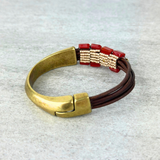 Martell Mookaite Skinny Leather Cuff - Big Bag NY