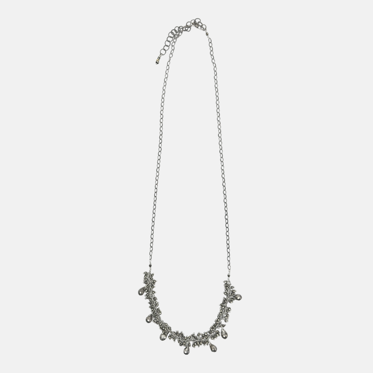 Martell Silver and SIlver Pyrite Necklace - Big Bag NY
