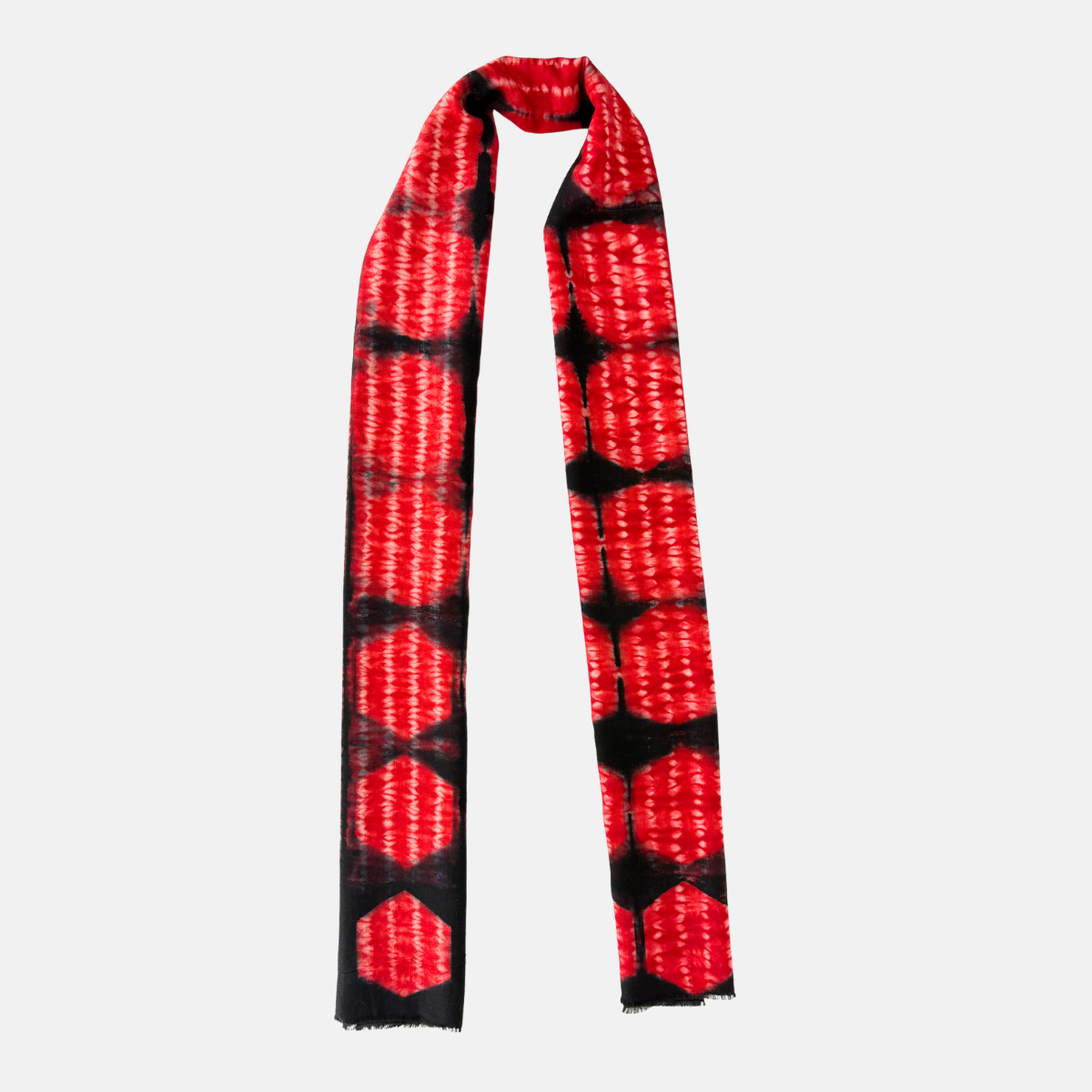 Me and K Hexagon Cashmere Scarf Red - Big Bag NY