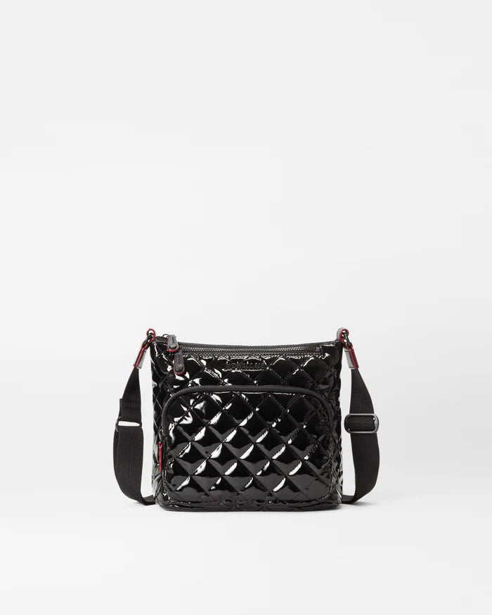 Metro Scout Deluxe Crossbody in Black Lacquer - Big Bag NY
