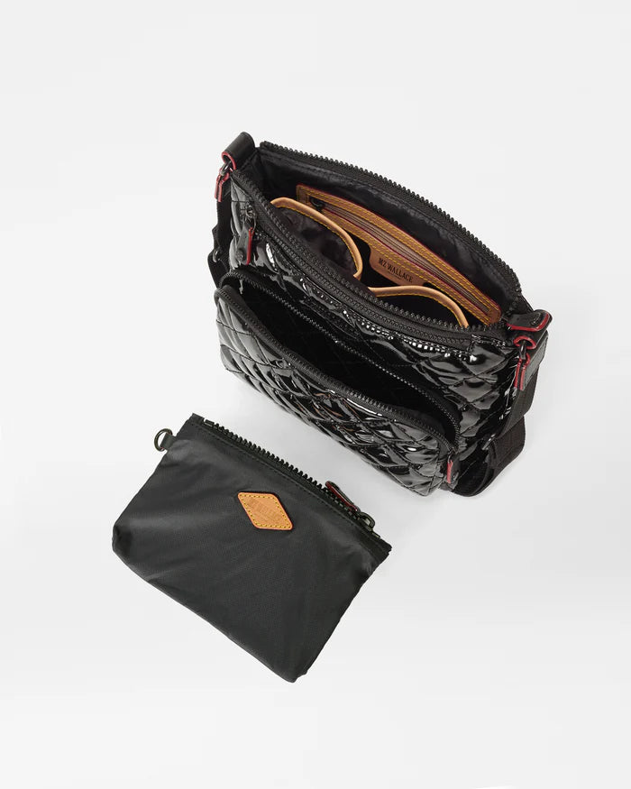 Metro Scout Deluxe Crossbody in Black Lacquer - Big Bag NY