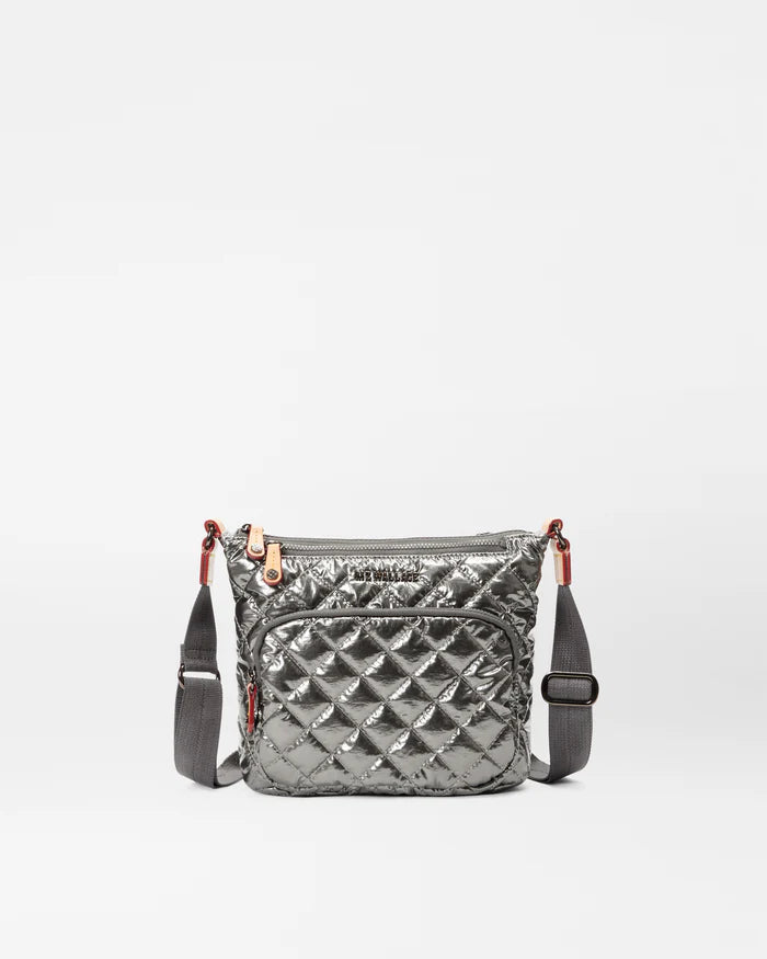 Metro Scout Deluxe Crossbody in Pewter Metallic- Big Bag NY