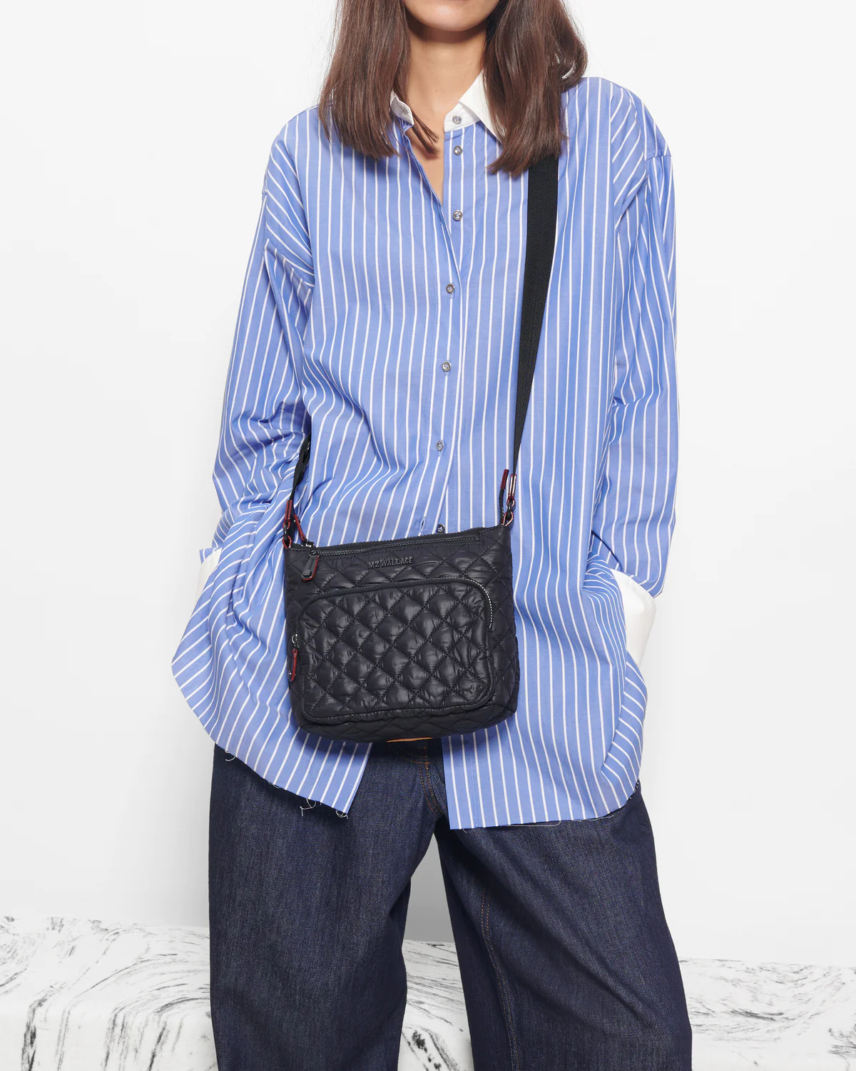 Metro Scout Deluxe Crossbody in Black Oxford - Big Bag NY