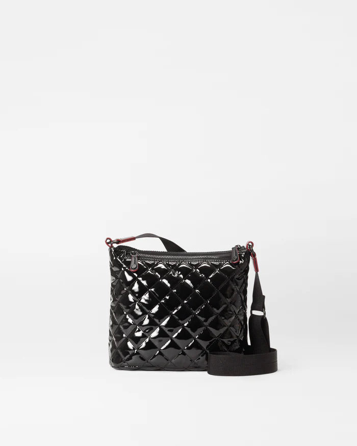 Metro Scout Deluxe Crossbody in Black Lacquer - Big Bag NY
