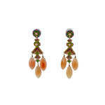 Miguel Ases Large Pink Chalcedony Drop Earrings - Big Bag NY