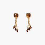 Miki Tiger's Eye Earrings Big Bag NY