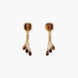 Miki Tiger's Eye Earrings Big Bag NY