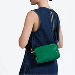 Jack Gomme Mini Linen Shoulder and Crossbody Bag in Gazon - Big Bag 