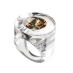 Miravidi BAY Pop Ring Transparent Golden Shadow - Big Bag NY