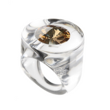 Miravidi BAY Pop Ring Transparent Golden Shadow - Big Bag NY