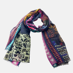 Barbieri Mixed Florals Wool Scarf - Big Bag NY
