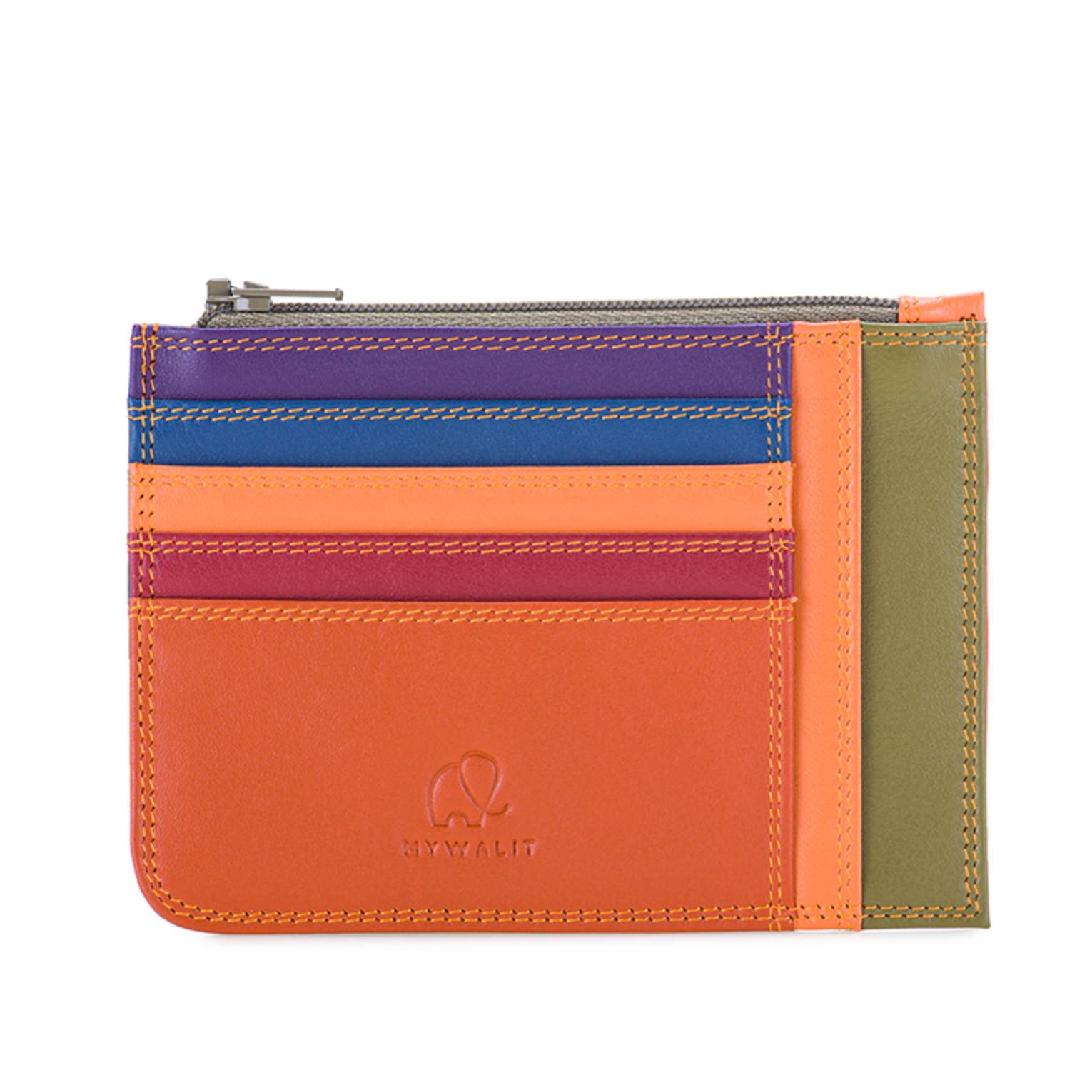 Mywalit Slim Credit Card Holder with Coin Purse in Lucca