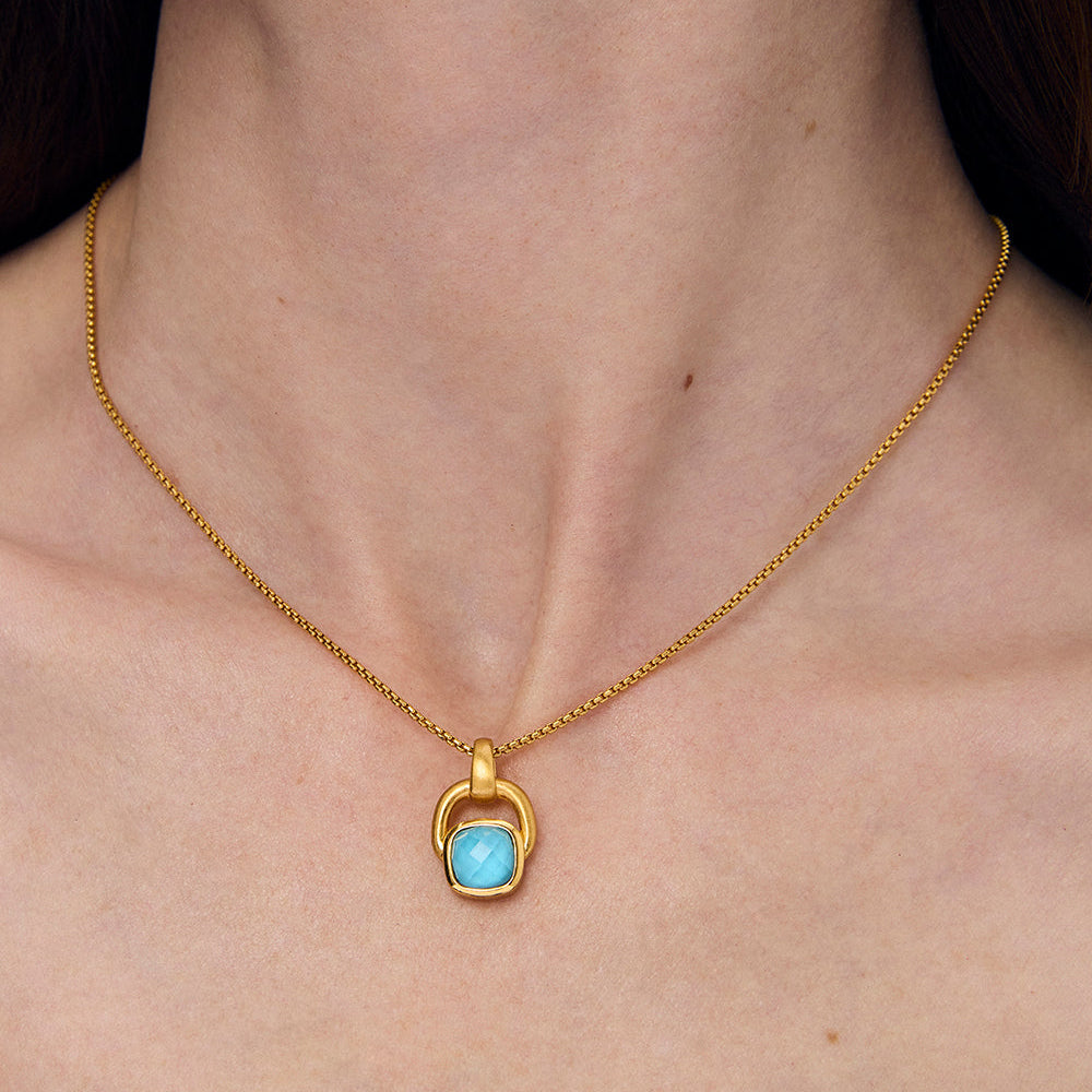 Dean Davidson Monterey Long Pendant Necklace Turquoise Stone - Big Bag NY