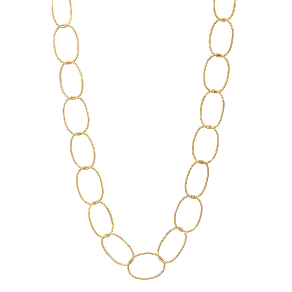 Manjusha Large Gold Cable Necklace - Big Bag NY