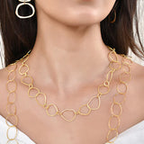 Gold Irregular Circle Necklace