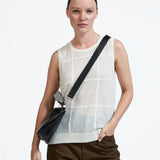 Jack Gomme PETIT CHARLIE Light Leather Half Moon Bag in Noir - Big Bag NY