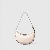 10.03.53 Off White Leather Half Moon Bag - Big Bag NY