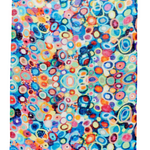 Otracosa Colorful Blue Colored Circles Linen Scarf - Big Bag NY