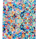 Otracosa Colorful Blue Colored Circles Linen Scarf - Big Bag NY