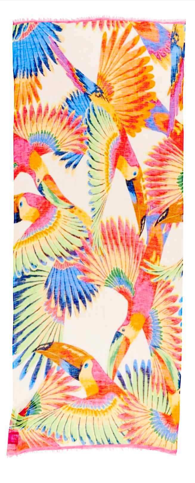 Otracosa Colorful Colored Toucans Linen Scarf - Big Bag NY