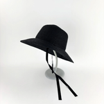 PCNQ HENRI Raffia Classic Flat Top Wide Brim Sun Hat with Ribbon Ties - Big Bag NY