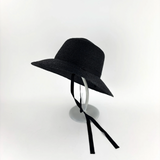PCNQ HENRI Raffia Classic Flat Top Wide Brim Sun Hat with Ribbon Ties - Big Bag NY