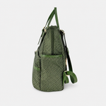 PLINIO Double Handle Mini Backpack with Side Pockets in Agave - Big Bag NY