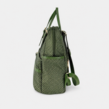 PLINIO Double Handle Mini Backpack with Side Pockets in Agave - Big Bag NY