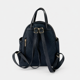 PLINIO Double Handle Mini Backpack with Side Pockets in Black - Big Bag NY