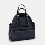 PLINIO Double Handle Mini Backpack with Side Pockets in Black - Big Bag NY