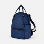 PLINIO Double Handle Mini Backpack with Side Pockets in Blue - Big Bag NY