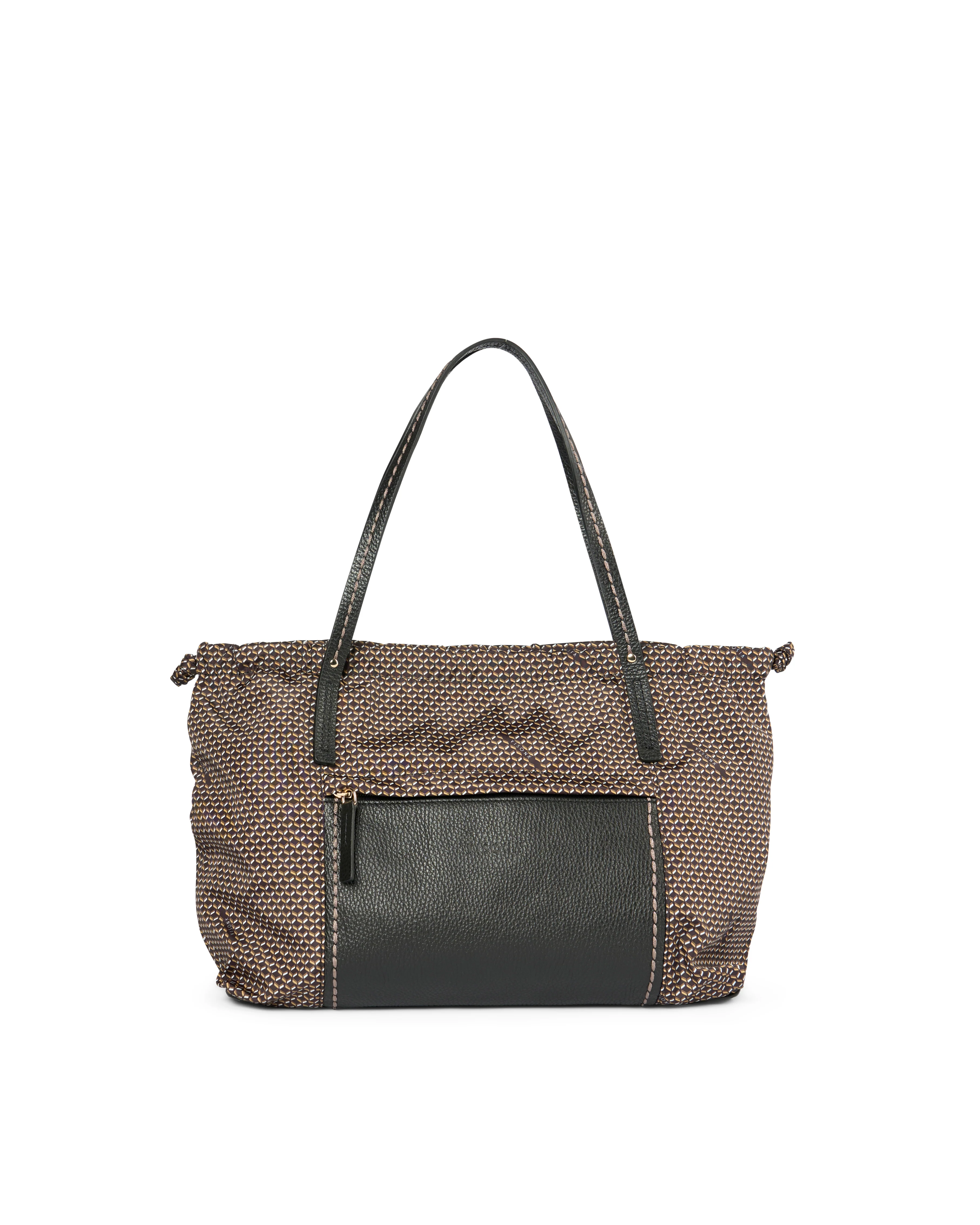 PLINIO Drawstring Large Tote- Nero-Big Bag NY