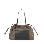 PLINIO Drawstring Large Tote- Nero-Big Bag NY