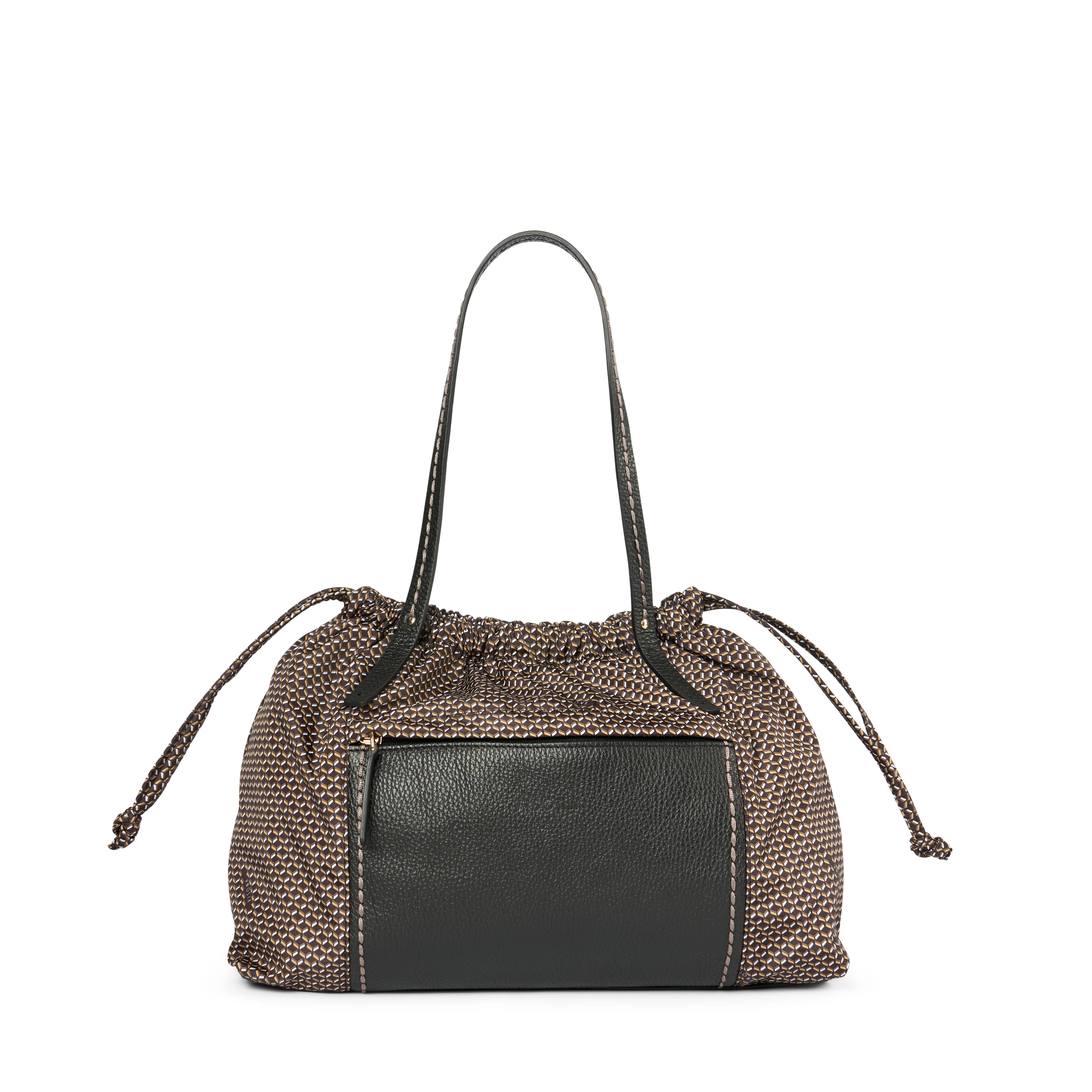 PLINIO Drawstring Large Tote- Nero-Big Bag NY