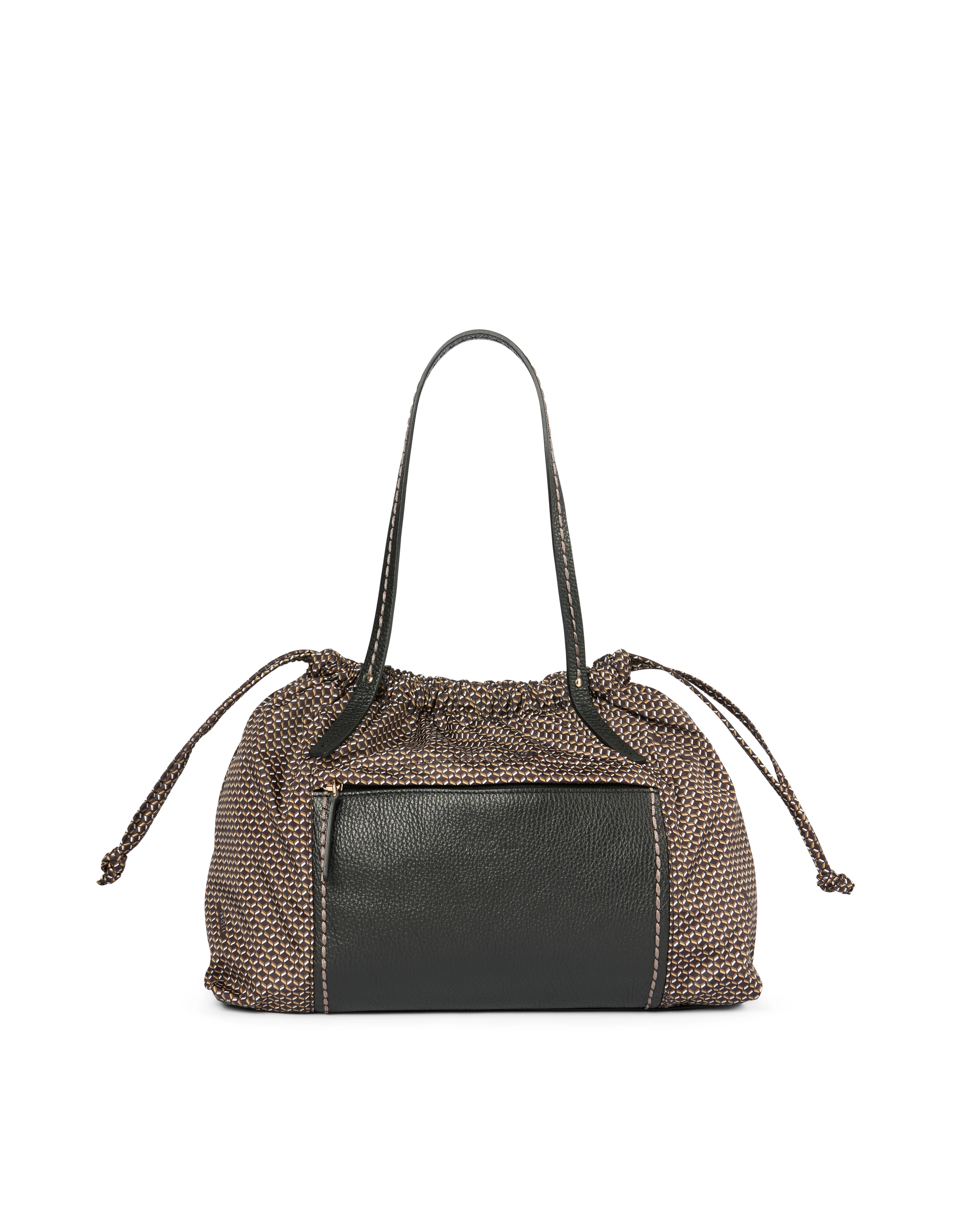 PLINIO Drawstring Large Tote- Nero-Big Bag NY