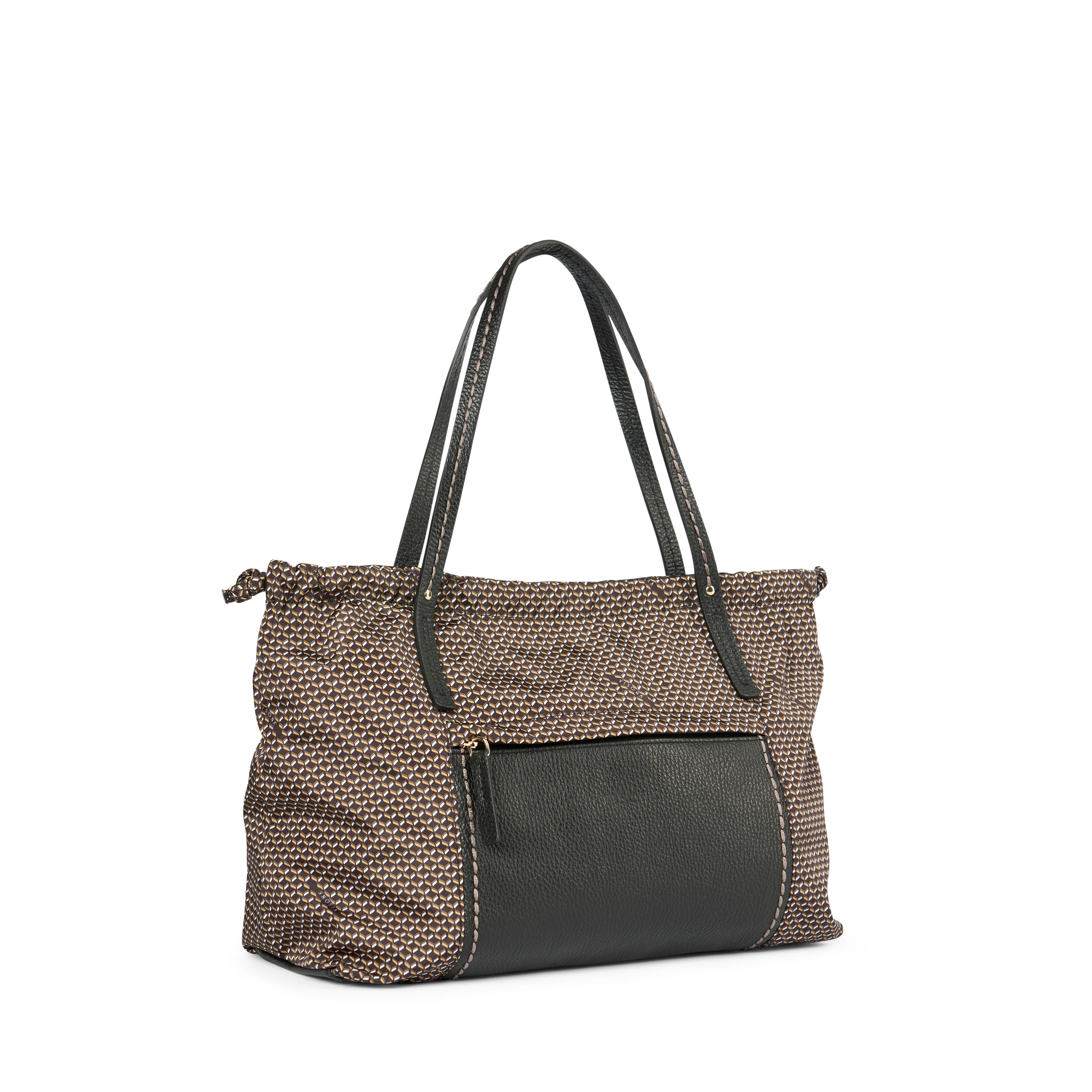 PLINIO Drawstring Large Tote- Nero-Big Bag NY