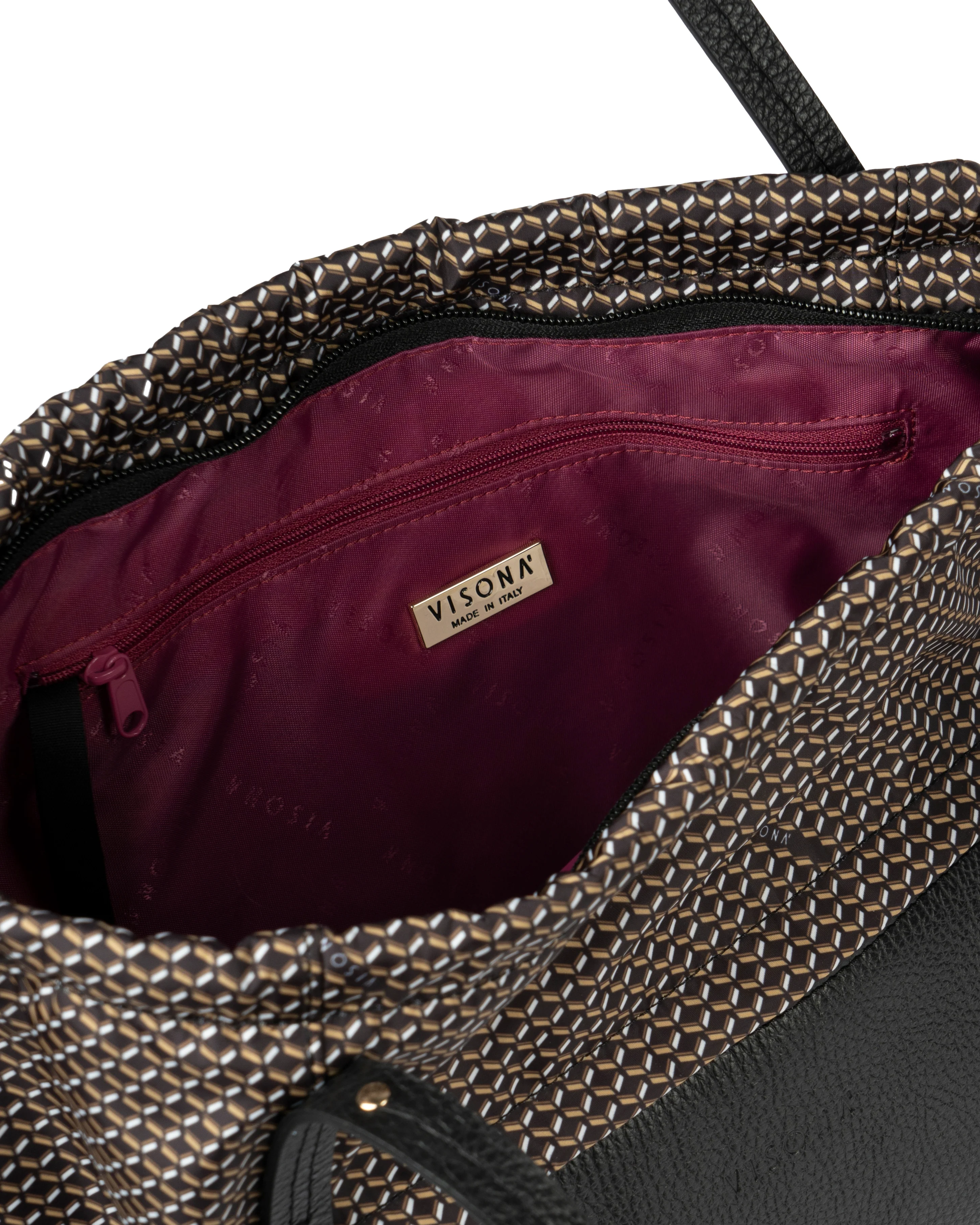 PLINIO Drawstring Large Tote- Nero-Big Bag NY