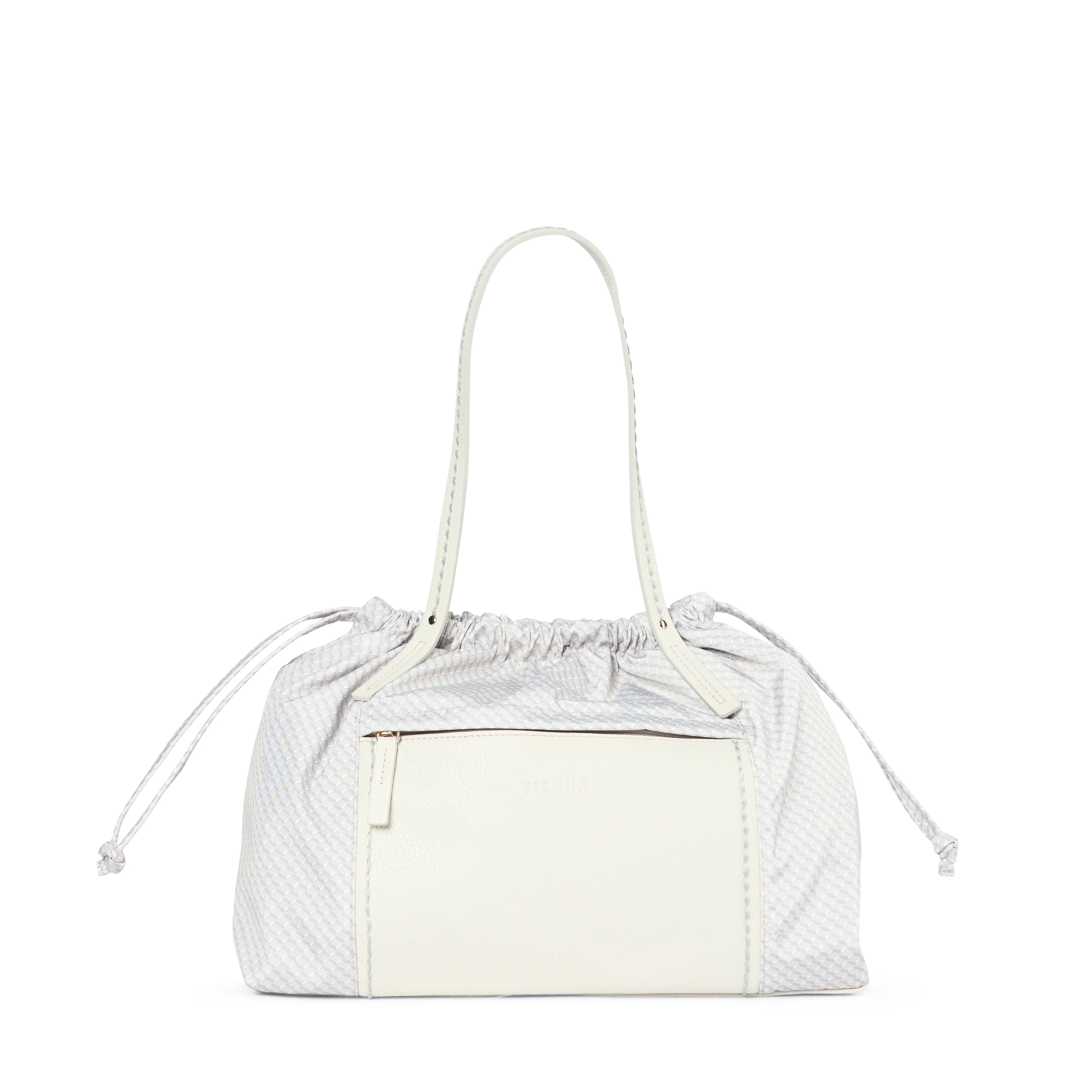 PLINIO Drawstring Large Tote Greige-Big Bag NY