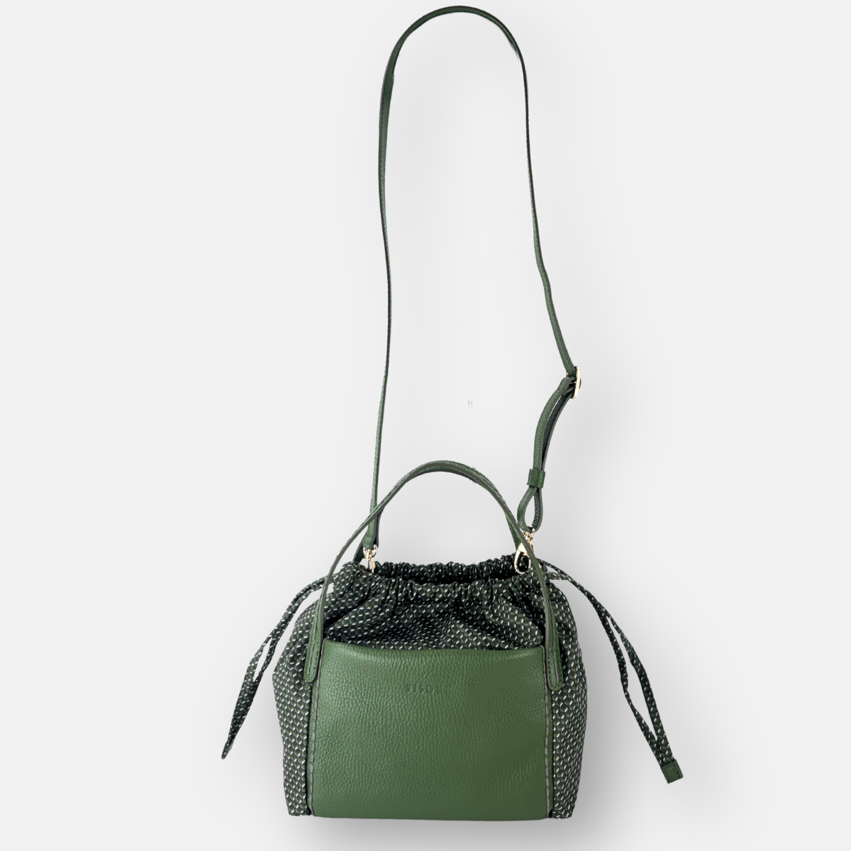 PLINIO Drawstring Small Tote in Agave - Big Bag NY